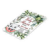 Watermelon Panda Watercolor Babydusche Magnet (Linke Seite)