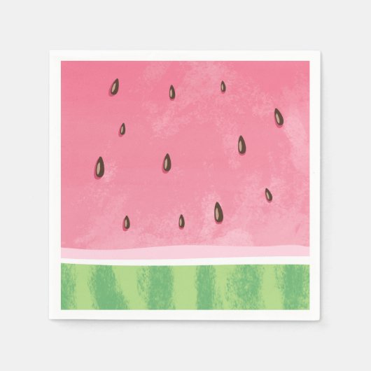 Watermelon Paper Napkin Melon Birthday Frucht Serviette (Vorderseite)