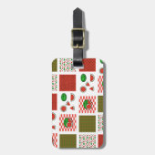 Watermelon Patchwork Gepäckanhänger (Vorderseite vertikal)