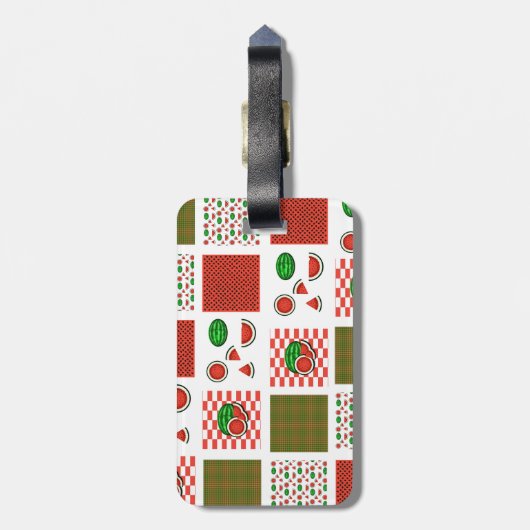 Watermelon Patchwork Gepäckanhänger (Rückseite vertikal)