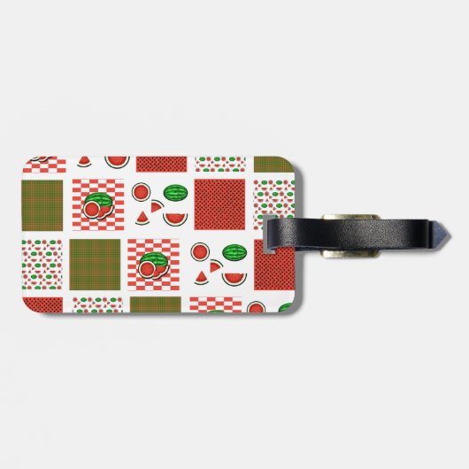 Watermelon Patchwork Gepäckanhänger (Rückseite horizontal)
