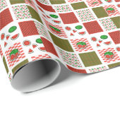 Watermelon Patchwork Geschenkpapier (Rolleneckpunkt)