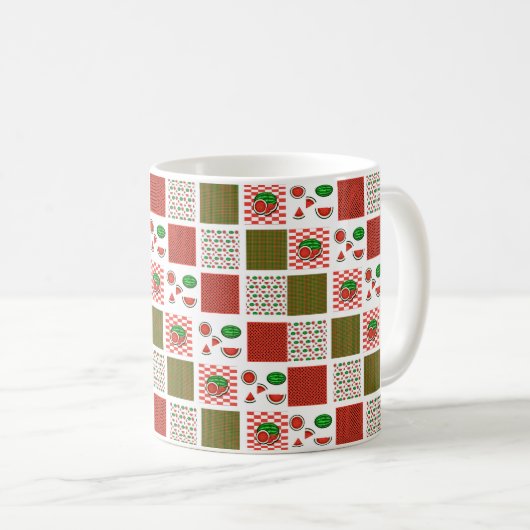 Watermelon Patchwork Kaffeetasse (VorderseiteRechts)