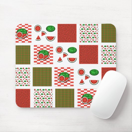 Watermelon Patchwork Mousepad (Mit Mouse)