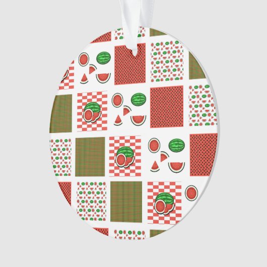 Watermelon Patchwork Ornament (Vorderseite)
