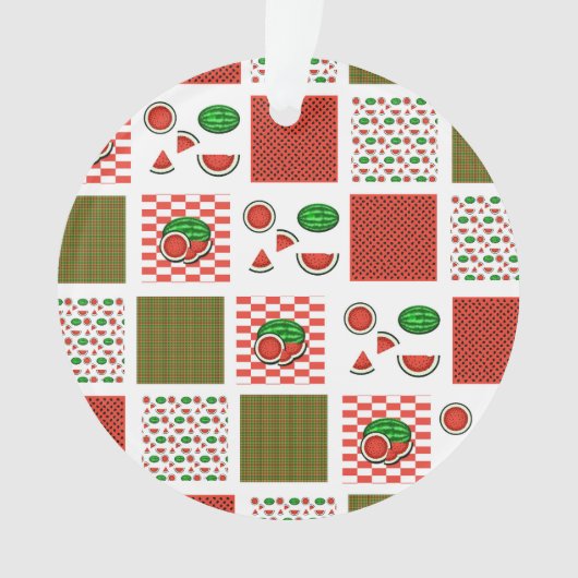 Watermelon Patchwork Ornament (Vorderseite)