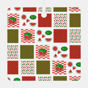 Watermelon Patchwork Ornament Aus Metall