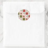 Watermelon Patchwork Runder Aufkleber (Tasche)