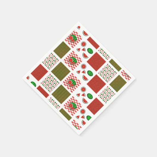 Watermelon Patchwork Serviette (Ecke)