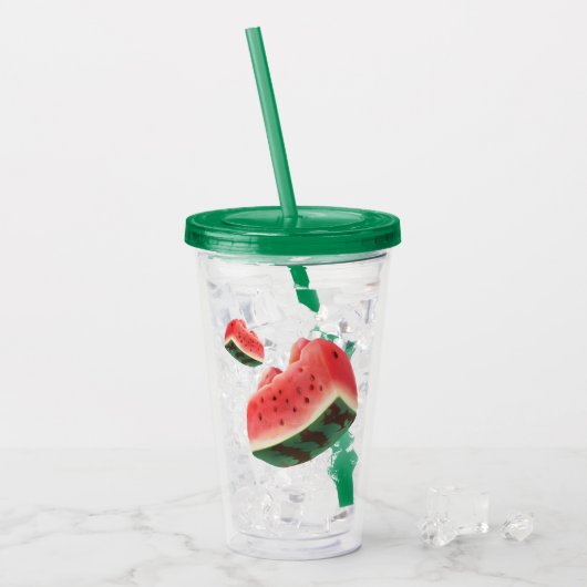 Watermelon Pattern Acryltrinkbecher (Vorderseite Ice)