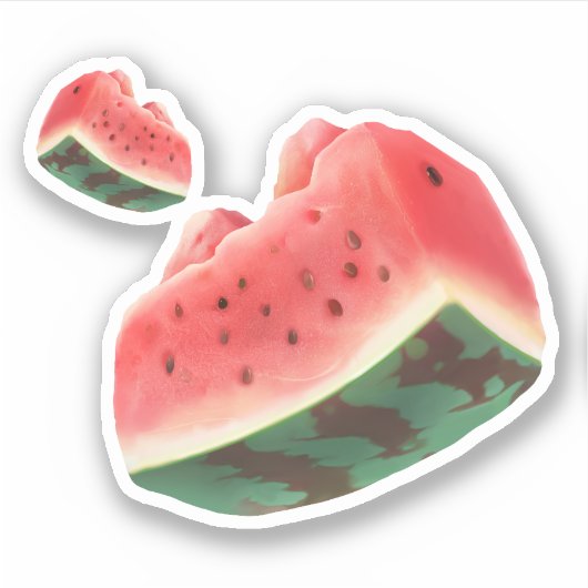 Watermelon Pattern Aufkleber (Vorderseite)