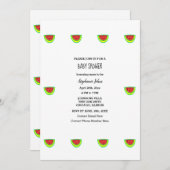 Watermelon Pattern Baby Shower Girl Boy 2024 Einladung (Vorne/Hinten)