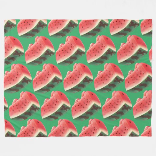 Watermelon Pattern Fleecedecke (Vorderseite (Horizontal))