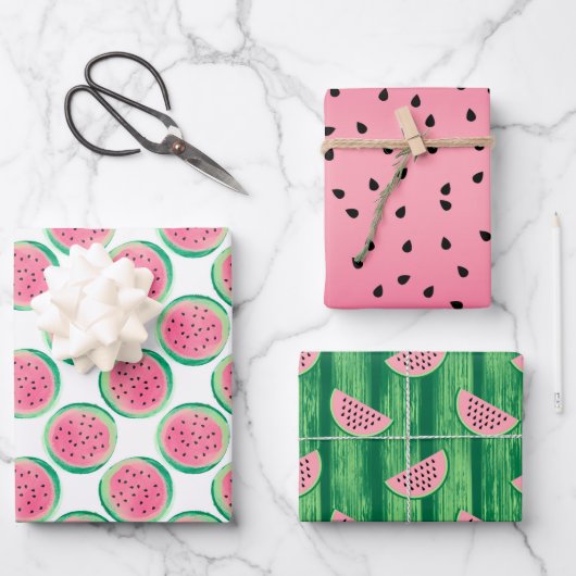 Watermelon Pattern Geschenkpapier Set (Vorderseite)