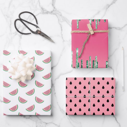 Watermelon Pattern Geschenkpapier Set (Vorderseite)