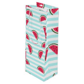 Watermelon Pattern Geschenktüte Für Weinflaschen (Vorderseite Schrägansicht)