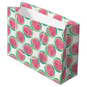 Watermelon Pattern Große Geschenktüte (Vorderseite Schrägansicht)