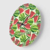 Watermelon Pattern Große Wanduhr (Winkel)