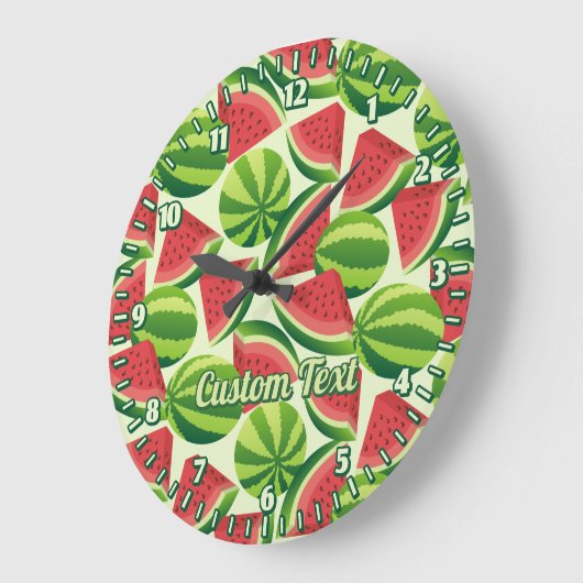 Watermelon Pattern Große Wanduhr (Winkel)