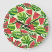 Watermelon Pattern Große Wanduhr (Vorderseite)
