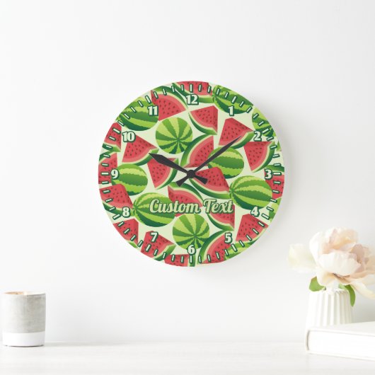 Watermelon Pattern Große Wanduhr (Zuhause)
