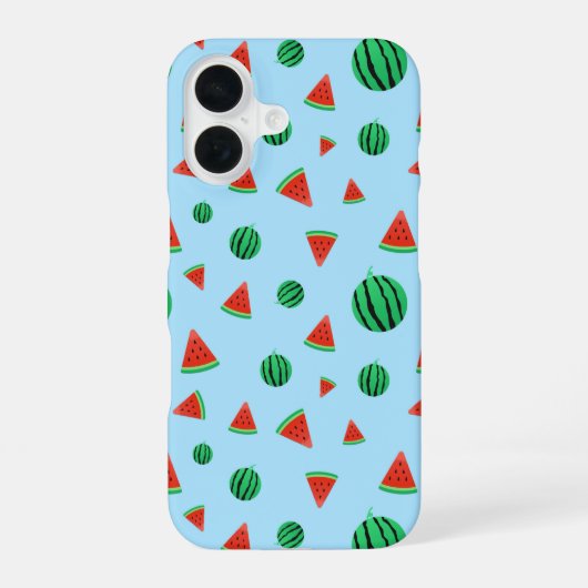 Watermelon Pattern iPhone 16 Hülle (Rückseite)