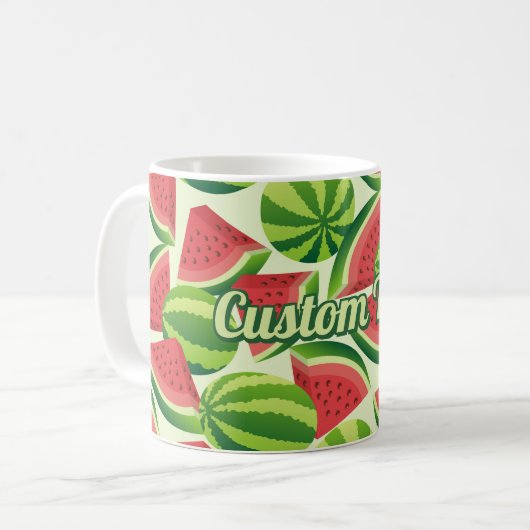 Watermelon Pattern Kaffeemaschine Tasse (Vorderseite Links)