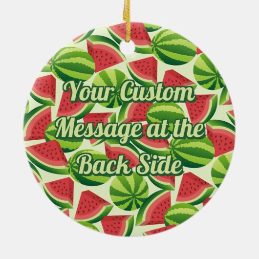Watermelon Pattern Keramik Ornament (Hinten)