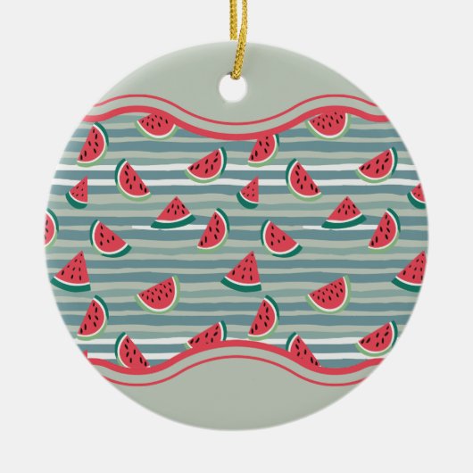 Watermelon Pattern Keramik Ornament (Vorne)