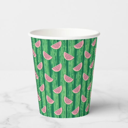 Watermelon Pattern Pappbecher (Rückseite)