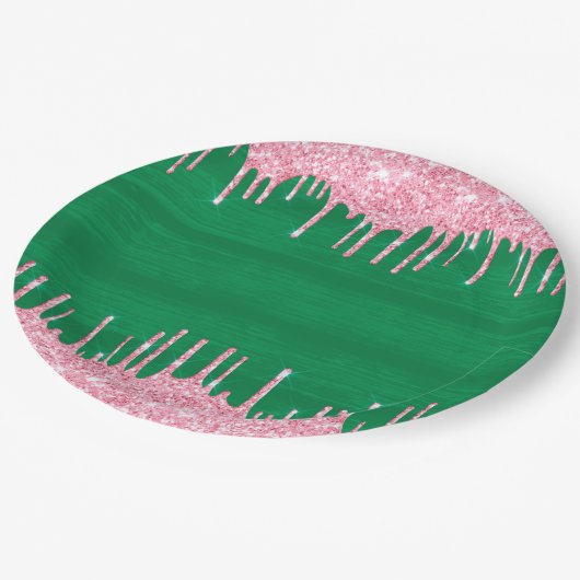 Watermelon Pattern Pappteller (Schrägansicht)