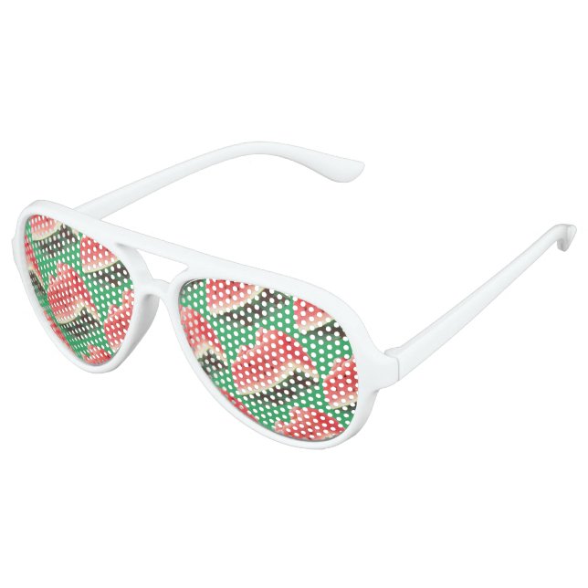 Watermelon Pattern Partybrille (Schrägansicht)