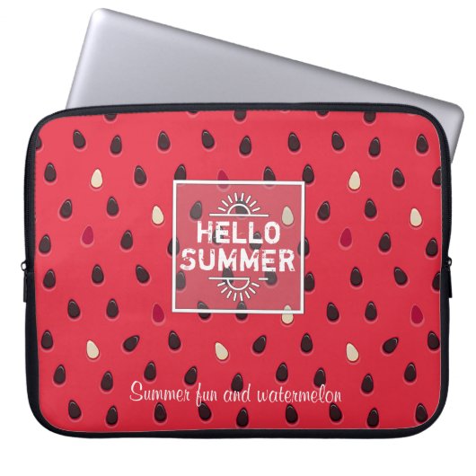 Watermelon Pattern Personalized Laptopschutzhülle (Vorderseite)