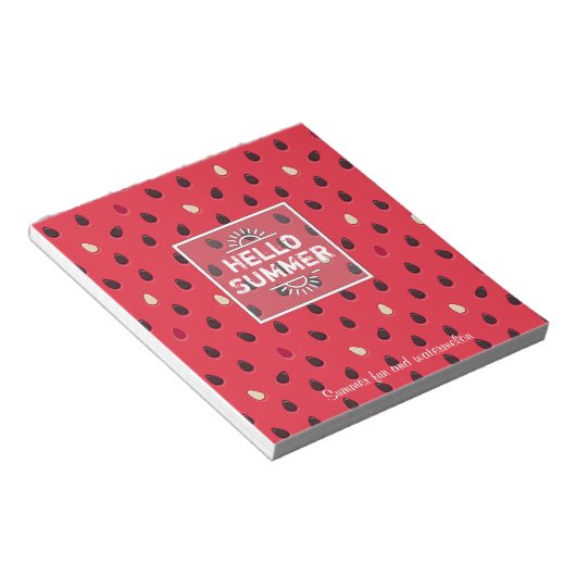 Watermelon Pattern Personalized Notizblock (angewinkelt)