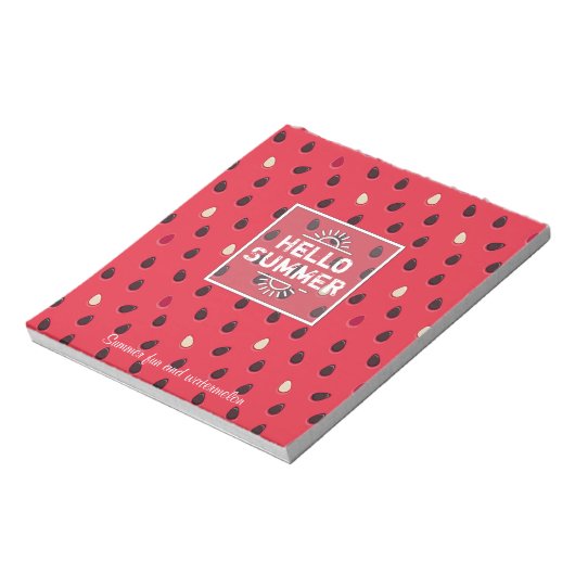 Watermelon Pattern Personalized Notizblock (Rotiert)