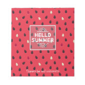 Watermelon Pattern Personalized Notizblock (Vorderseite)