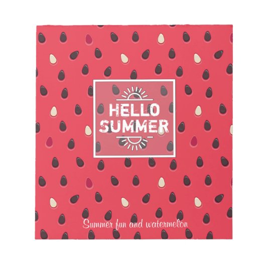Watermelon Pattern Personalized Notizblock (Vorderseite)