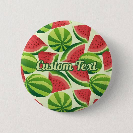 Watermelon Pattern Pinback Button (Vorderseite)