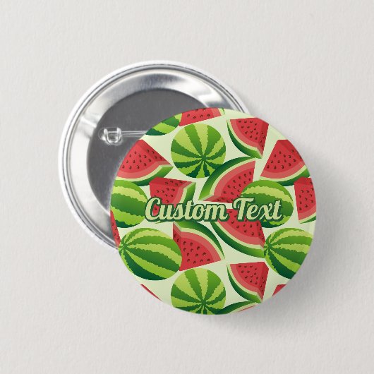 Watermelon Pattern Pinback Button (Vorne & Hinten)
