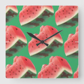 Watermelon Pattern Quadratische Wanduhr (Vorderseite)