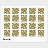 Watermelon Pattern Quadratischer Aufkleber (Blatt)