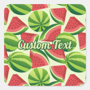 Watermelon Pattern Quadratischer Aufkleber