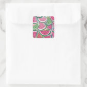 Watermelon Pattern Quadratischer Aufkleber (Tasche)