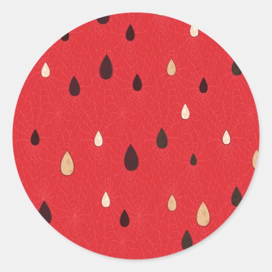 Watermelon Pattern Runder Aufkleber (Vorderseite)