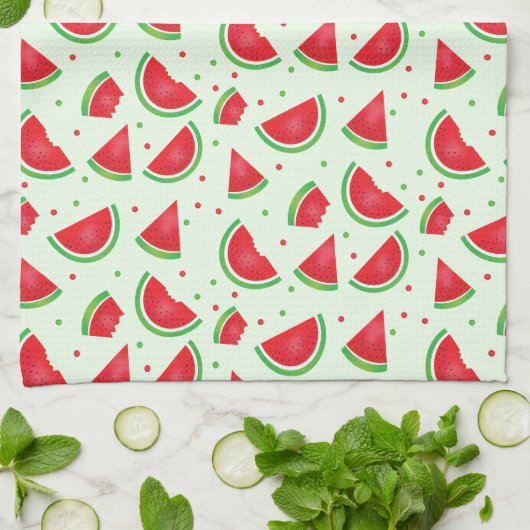 Watermelon Pattern Sommer Spaß Melon Frucht Geschirrtuch (Gefaltet)