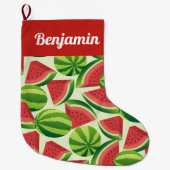 Watermelon Pattern Weihnachten Strumpf Großer Weihnachtsstrumpf (Vorderseite)