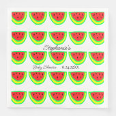 Watermelon Patterns Baby Shower Boys Girls 2023 Serviette (Vorderseite)