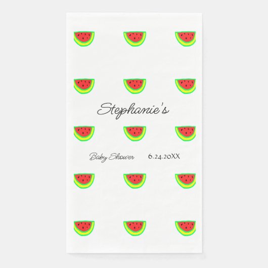 Watermelon Patterns Baby Shower Boys Niedlich Serviette (Vorderseite)