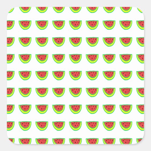 Watermelon Patterns Birthday Baby Showers 2023 Quadratischer Aufkleber (Vorderseite)