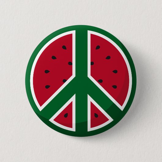 Watermelon Peace Button (Vorderseite)